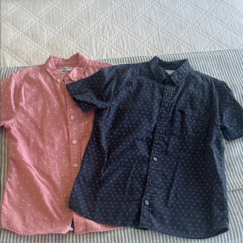 2 Boys Abercrombie Kids short sleeve button ups